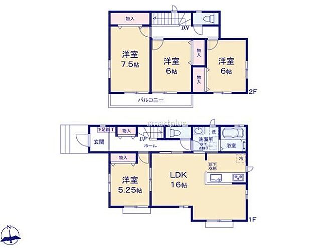 〜全居室南向きの間取り〜 ・各居室が南向きなので穏やかな陽の入る陽当り良好な仕様。 ・明るい空間でくつろぎのお時間をお過ごしいただけます。