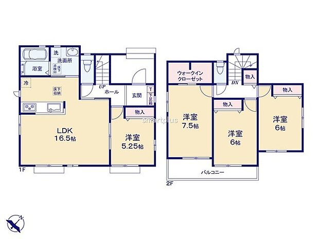 〜全居室南向きの間取り〜 ・各居室が南向きなので穏やかな陽の入る陽当り良好な仕様。 ・明るい空間でくつろぎのお時間をお過ごしいただけます。 