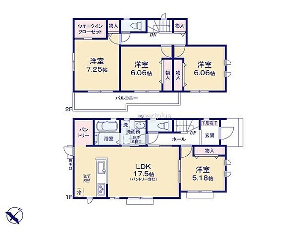 〜収納豊富なプランを採用〜 ・ウォークインクローゼット、パントリーなど収納豊富なプランを採用。 ・今のお住まいと収納力をぜひ比較してみてください。