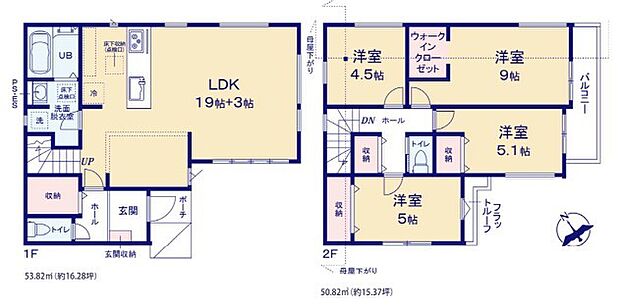 〜リビングイン階段を採用〜 ・リビングイン階段なので2階へ行く際、降りる際に必ずリビングを通る「ご家族の顔が見える」仕様。 ・家族の距離が近づく間取となっております。 