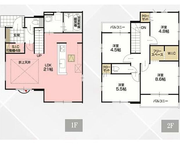 〜リビングイン階段を採用〜 ・リビングイン階段なので2階へ行く際、降りる際に必ずリビングを通る「ご家族の顔が見える」仕様。 ・家族の距離が近づく間取となっております。 