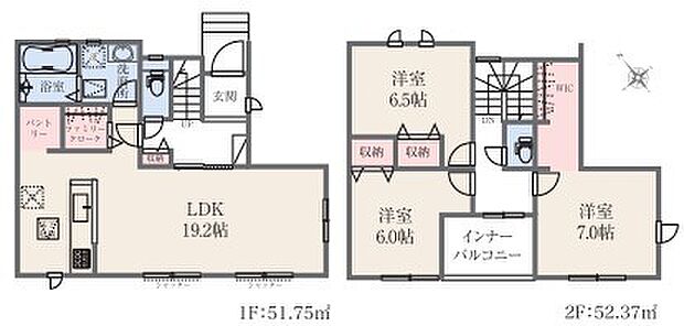 〜水周り集中プランを採用〜 ・キッチン・洗面など水回りを集中させることで家事のしやすい間取。 ・日々の事なので家事導線もご見学の際にぜひチェックしてみてください。