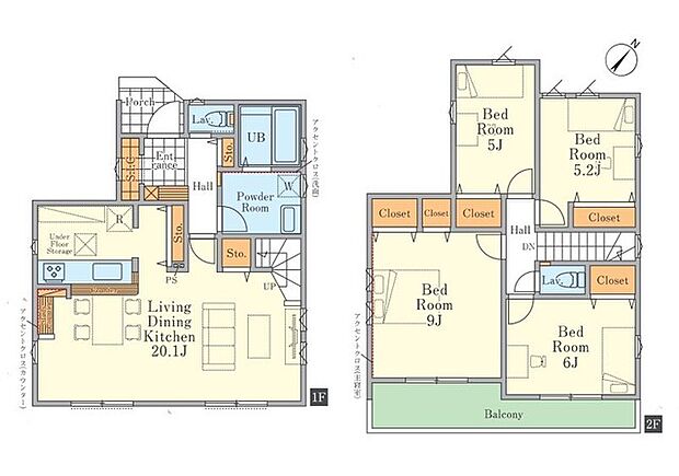 〜リビングイン階段を採用〜 ・リビングイン階段なので2階へ行く際、降りる際に必ずリビングを通る「ご家族の顔が見える」仕様。 ・家族の距離が近づく間取となっております。
