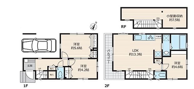 〜水周り集中プランを採用〜 ・キッチン・洗面など水回りを集中させることで家事のしやすい間取。 ・日々の事なので家事導線もご見学の際にぜひチェックしてみてください。 