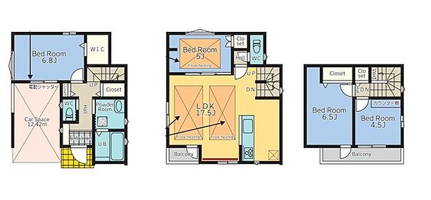 〜リビングイン階段を採用〜 ・リビングイン階段なので2階へ行く際、降りる際に必ずリビングを通る「ご家族の顔が見える」仕様。 ・家族の距離が近づく間取となっております。 