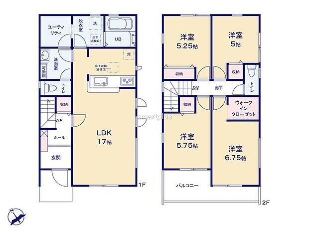 〜収納豊富なプランを採用〜 ・ウォークインクローゼットなど収納豊富なプランを採用。家の中がスッキリと片付きます。 ・今のお住まいと収納力をぜひ比較してみてください。 