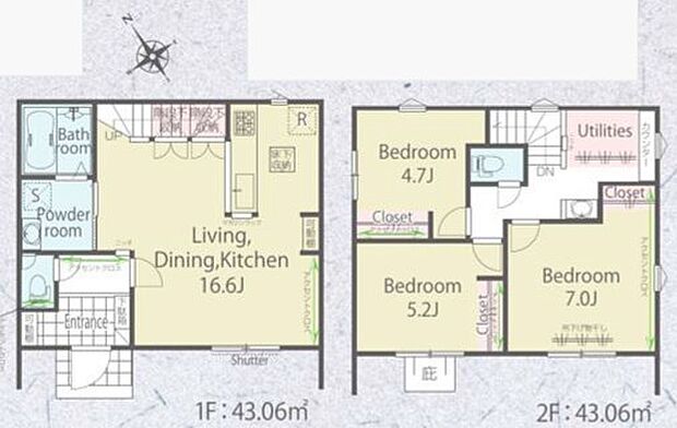 〜リビングイン階段を採用〜 ・リビングイン階段なので2階へ行く際、降りる際に必ずリビングを通る「ご家族の顔が見える」仕様。 ・家族の距離が近づく間取となっております。