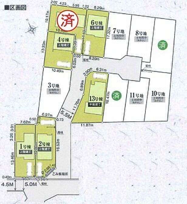 〜全13棟の新規コミュニティ〜 ・全13棟の新規開発地なので、綺麗な区画が広がります。 ・昔からの街並みにポツンと1棟建つ場合と違い、周囲に馴染みやすいのも嬉しいポイントですね。