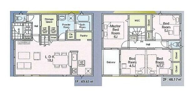 〜収納豊富なプランを採用〜 ・ウォークインクローゼット、パントリーなど収納豊富なプランを採用。 ・今のお住まいと収納力をぜひ比較してみてください。 