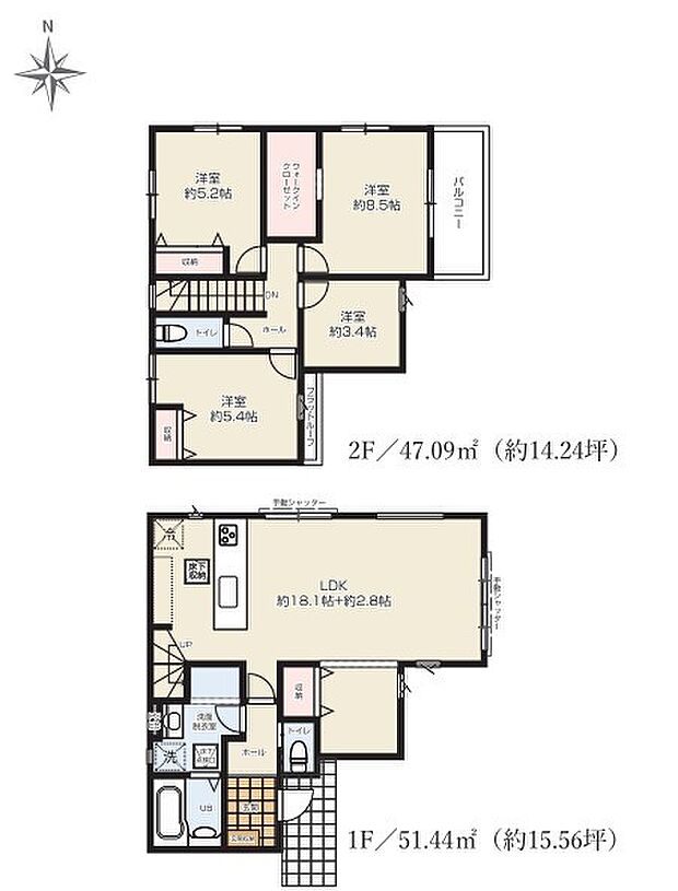 〜リビングイン階段を採用〜 ・リビングイン階段なので2階へ行く際、降りる際に必ずリビングを通る「ご家族の顔が見える」仕様。 ・家族の距離が近づく間取となっております。 