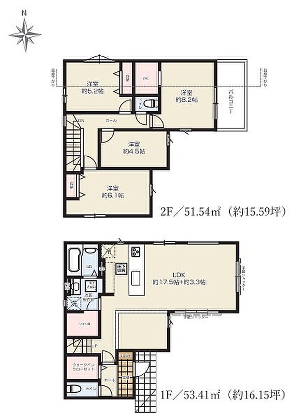 〜収納豊富なプランを採用〜 ・ウォークインクローゼット、リネン庫など収納豊富なプランを採用。 ・今のお住まいと収納力をぜひ比較してみてください。 