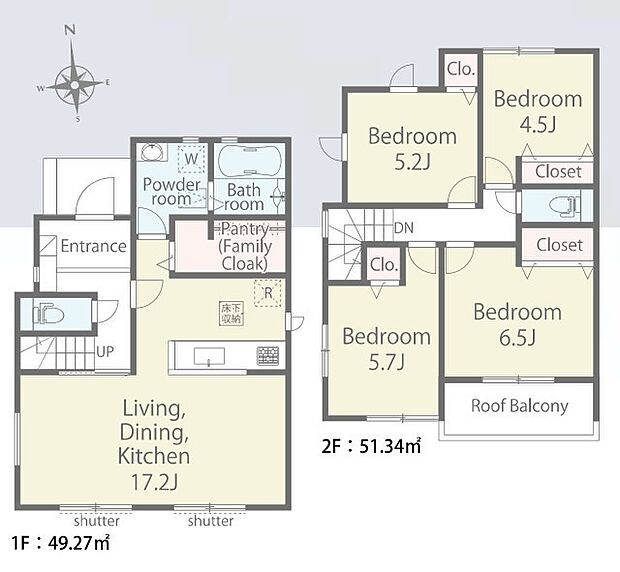 〜水回り集中プランを採用〜 ・キッチン・洗面など水回りを集中させることで家事のしやすい間取。 ・日々の事なので家事導線もご見学の際にぜひチェックしてみてください。 
