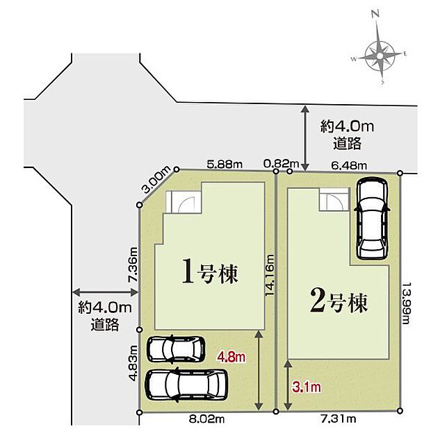 〜カースペースもしっかり確保〜 ・敷地内にカースペースをご用意しておりますので、お車をご利用の方にもお勧めのお住まい。 ・カースペースのサイズなど、ご内覧の際に合わせてご確認くださいませ。 