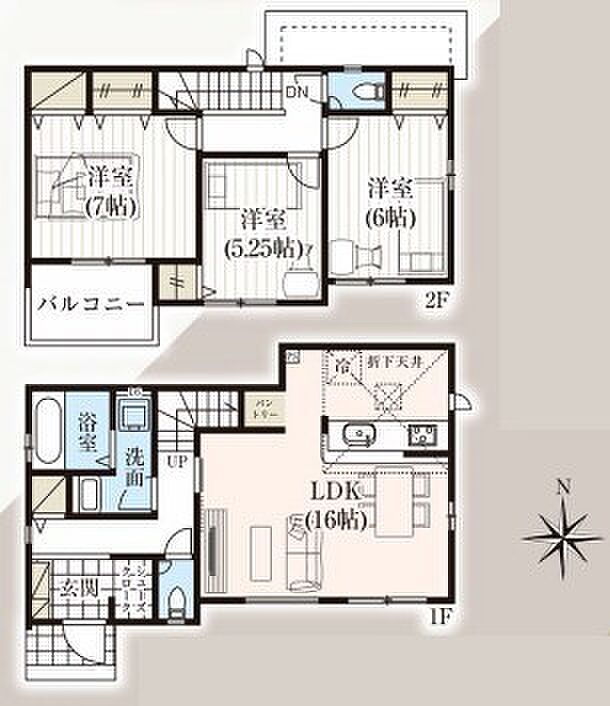 〜全居室南向きの間取り〜 ・各居室が南向きなので穏やかな陽の入る陽当り良好な仕様。 ・明るい空間でくつろぎのお時間をお過ごしいただけます。 