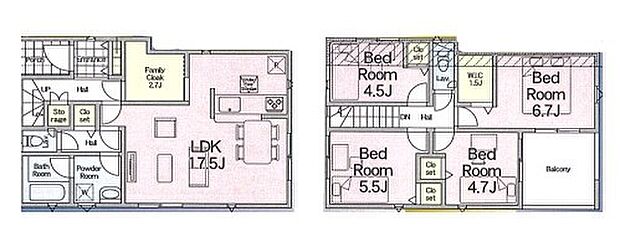 ~収納豊富なプランを採用~ ・ウォークインクローゼット、ファミリークロークなど収納豊富なプランを採用。家の中がスッキリと片付きます。 ・今のお住まいと収納力をぜひ比較してみてください。