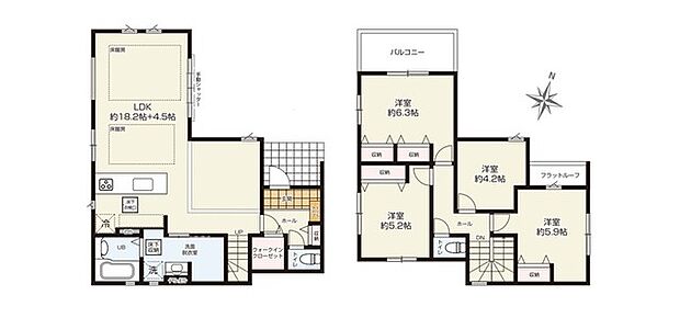 〜収納豊富なプランを採用〜 ・ウォークインクローゼットなど収納豊富なプランを採用。家の中がスッキリと片付きます。 ・今のお住まいと収納力をぜひ比較してみてください。 