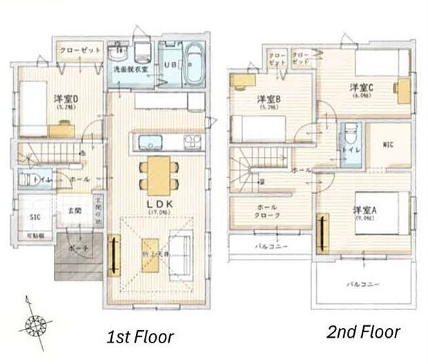 ~水周り集中プランを採用~ ・キッチン・洗面など水回りを集中させることで家事のしやすい間取。 ・日々の事なので家事導線もご見学の際にぜひチェックしてみてください。