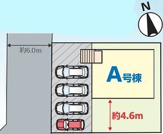 ～カースペース4台分ご用意～ ・4台分のカースペースがございますので、車通勤の方やご来客の多い方にもお勧めのお住まいです。 ・余裕の敷地で余裕の新生活をお過ごしいただけます。 