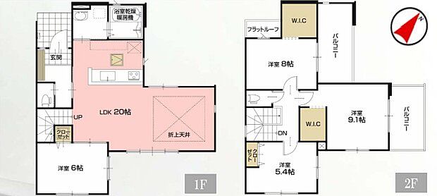 ～水周り集中プランを採用～ ・キッチン・洗面など水回りを集中させることで家事のしやすい間取。 ・日々の事なので家事導線もご見学の際にぜひチェックしてみてください。 