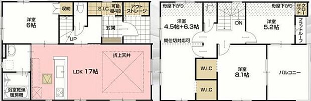 ~収納豊富なプランを採用~ ・ウォークインクローゼットなど収納豊富なプランを採用。家の中がスッキリと片付きます。 ・今のお住まいと収納力をぜひ比較してみてください。