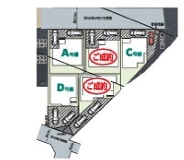 ~カースペース2台以上確保~ ・各棟カースペースが2台以上ございますので、車通勤の方にもお勧めのプランとなっております。 ・余裕の敷地で余裕のある新生活をお過ごしいただけます。