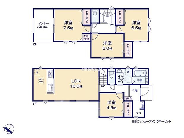 ~全居室南向きの間取り~ ・各居室が南向きなので穏やかな陽の入る陽当り良好な仕様。 ・明るい空間でくつろぎのお時間をお過ごしいただけます。