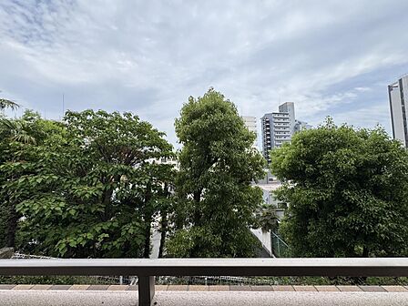 視界の先に広がる、高台からの心地よい空。