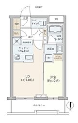 OPENRESIDENCIA三軒茶屋 1LDKの間取図画像