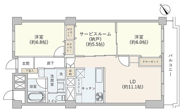 間取りを拡大表示