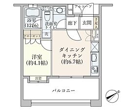 ペイサージュ渋谷ファースト 1DKの間取図画像