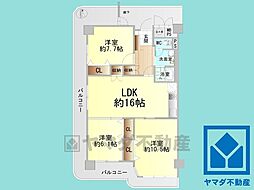ジークレフ第2武庫川 3LDKの間取図画像