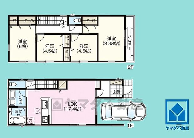 4LDK、土地面積86.34平米、建物面積106.15平米、木造2階建。2025年6月完成済み。