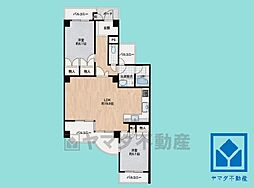 パレ武庫川プルミエール23号棟 2LDKの間取図画像