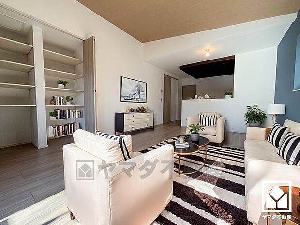 実写真と間取り図からCG再現した「空室リフォームイメージ」に家具などをCG合成しており、実際と異なります。