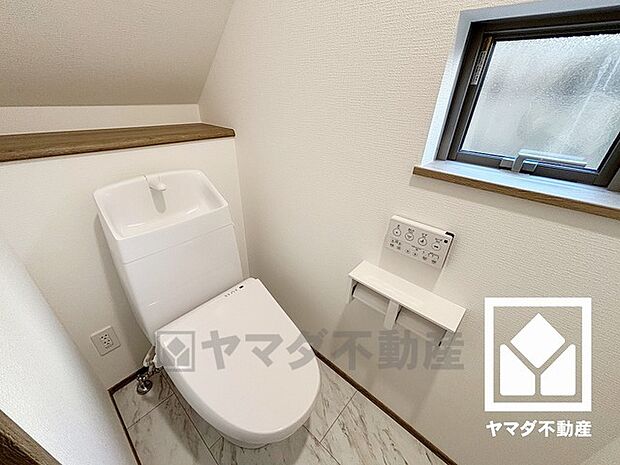 トイレが1階と2階にあるので、朝の忙しい時間にも混雑せず快適です。
