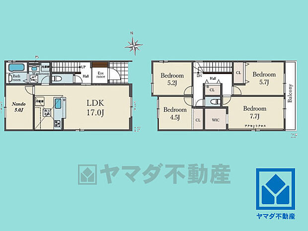 4SLDK、土地面積127.39平米、建物面積108.76平米、木造2階建。2026年6月末完成予定。