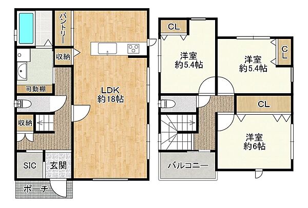 参考プラン【延べ床面積28坪・1680万円】長期優良住宅、耐震等級3・省エネ等級5仕様