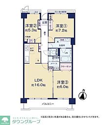 ファミール聖蹟桜ヶ丘グランデージ 3LDKの間取図画像