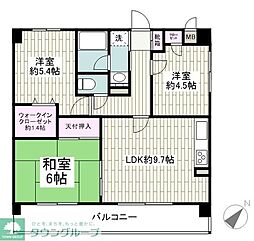 レーベンハイム北本 3LDKの間取図画像
