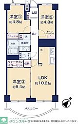 イトーピア稲毛マンション 3LDKの間取図画像