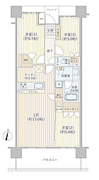 プラウドシティ新大阪 3LDKの間取図画像