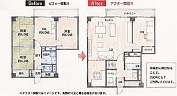 新琴似ハイツ 2LDKの間取図画像