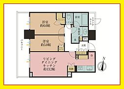 パークタワー西新宿新築未入居 2LDKの間取図画像