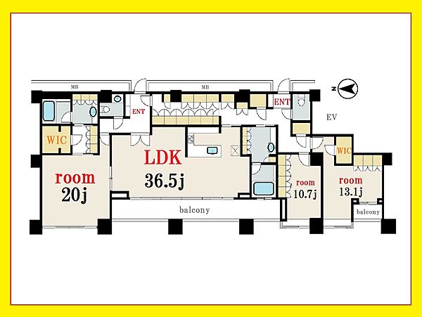 36．5帖のLDK！収納も豊富です♪