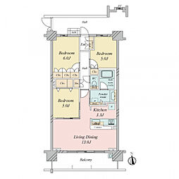 ガーラ・レジデンス西葛西 3LDKの間取図画像