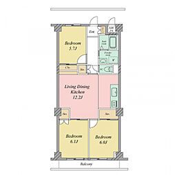 間取図画像 3LDK