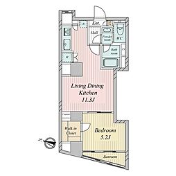 ハセガワハイツ 1LDKの間取図画像