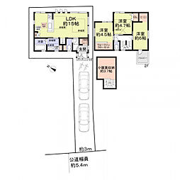 京都市営烏丸線 鞍馬口駅 徒歩15分 3LDKの間取り