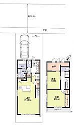 阪急京都本線 西院駅 バス18分 わら天神前下車 徒歩5分 2SLDKの間取り