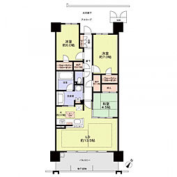 プラウドシティ神戸西神南 3SLDKの間取図画像